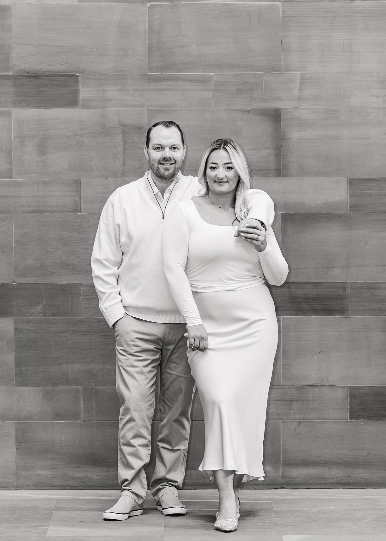 Bride and groom editorial portrait 