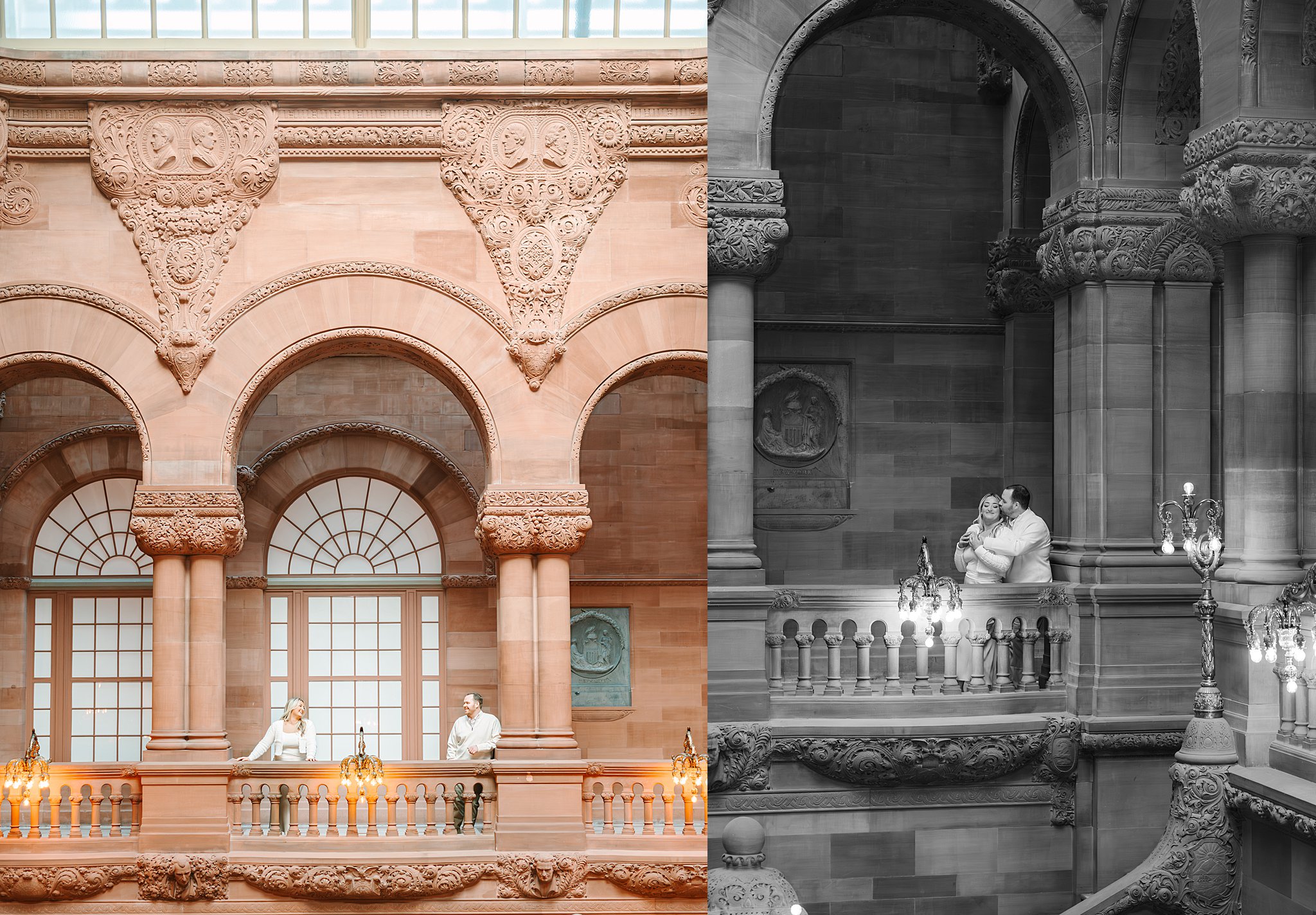 Albany Capitol architecture and just married portraits 