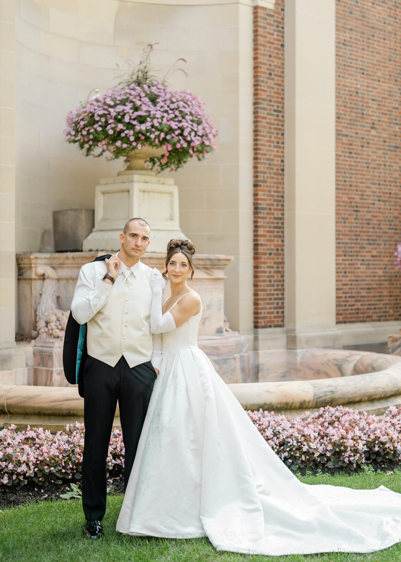 Bride and Groom at the Hall of Springs